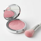 Silver Compact Mirror Detail